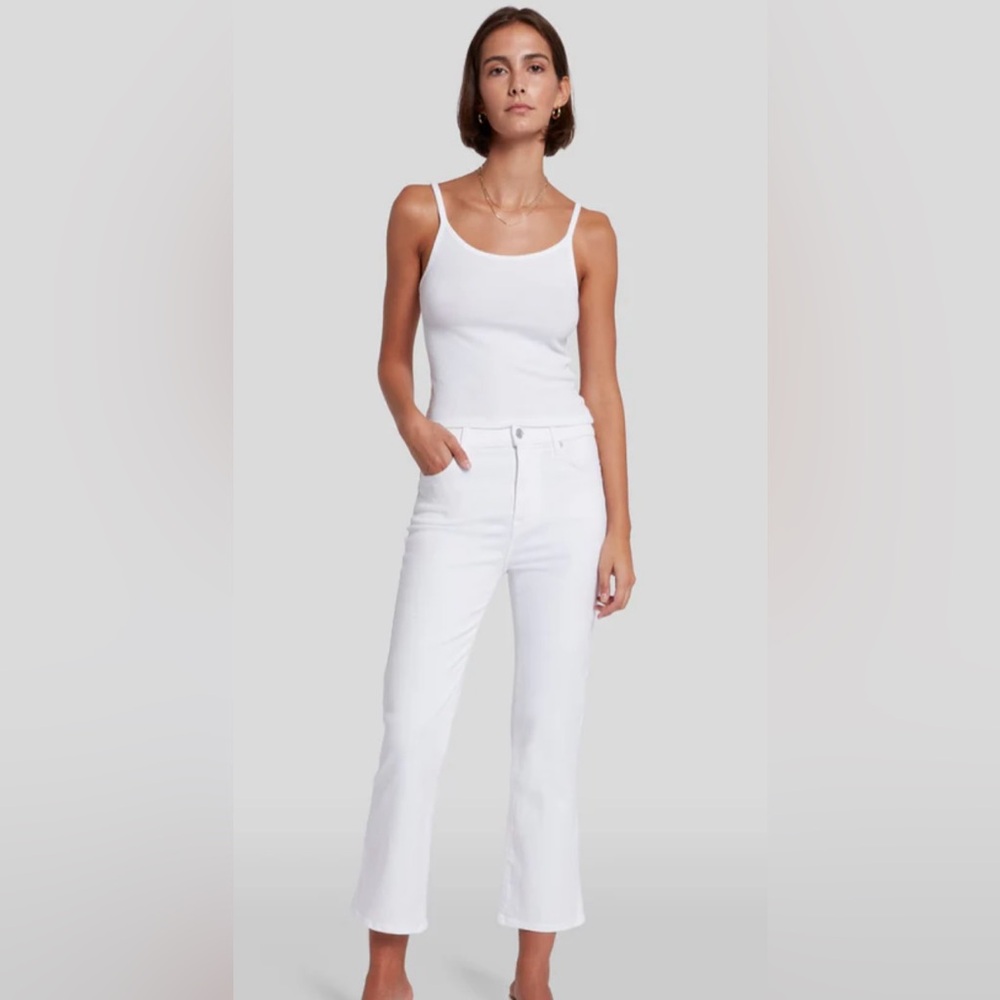 7 for all mankind jeans white sz 24 slim high illusion